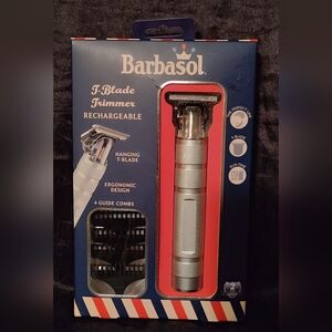 ✨ Barbasol Rechargeable Silver T-Blade Trimmer – NIB ✨